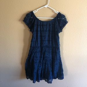 Blue lace dress